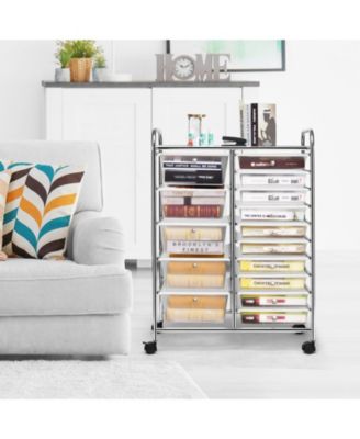 15 Drawers Rolling Storage Cart Organizer