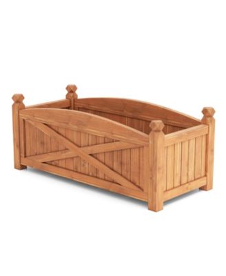 Wooden Raised Garden Bed  Drainage Holes for Patio Garden