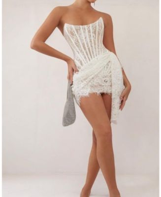 Heiress Beverly Hills Women's Lace Corset Draped Mini Dress - Macy's