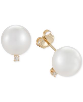 14k gold earrings with pearl