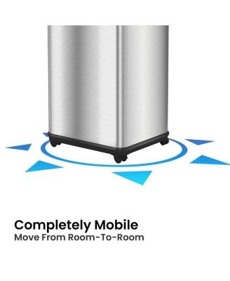 Stainless Steel Sensor Trash Can with Wheels and AbsorbX Odor Filter 13 Gallon Silver
