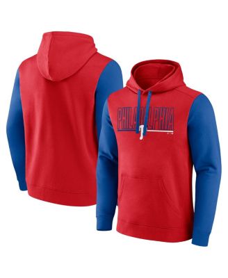 Fanatics - Men's Red Philadelphia Phillies Outline Fleece Pullover Hoodie