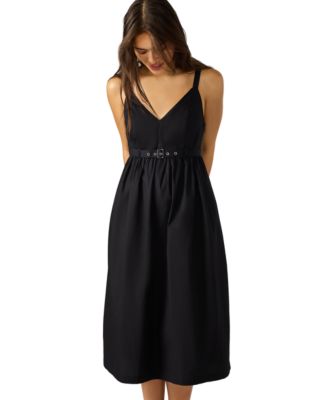 Women's Juno Belted V-Neck Midi Dress