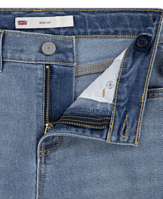 Girls' 7-16 Vintage-Like Mid Rise Wide Leg Jeans