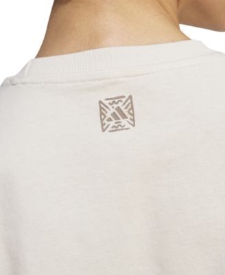 Women's Cotton Animal-Print Logo Crewneck T-Shirt