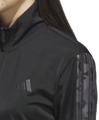 Women's Animal-Print Stripe Tricot Track Jacket