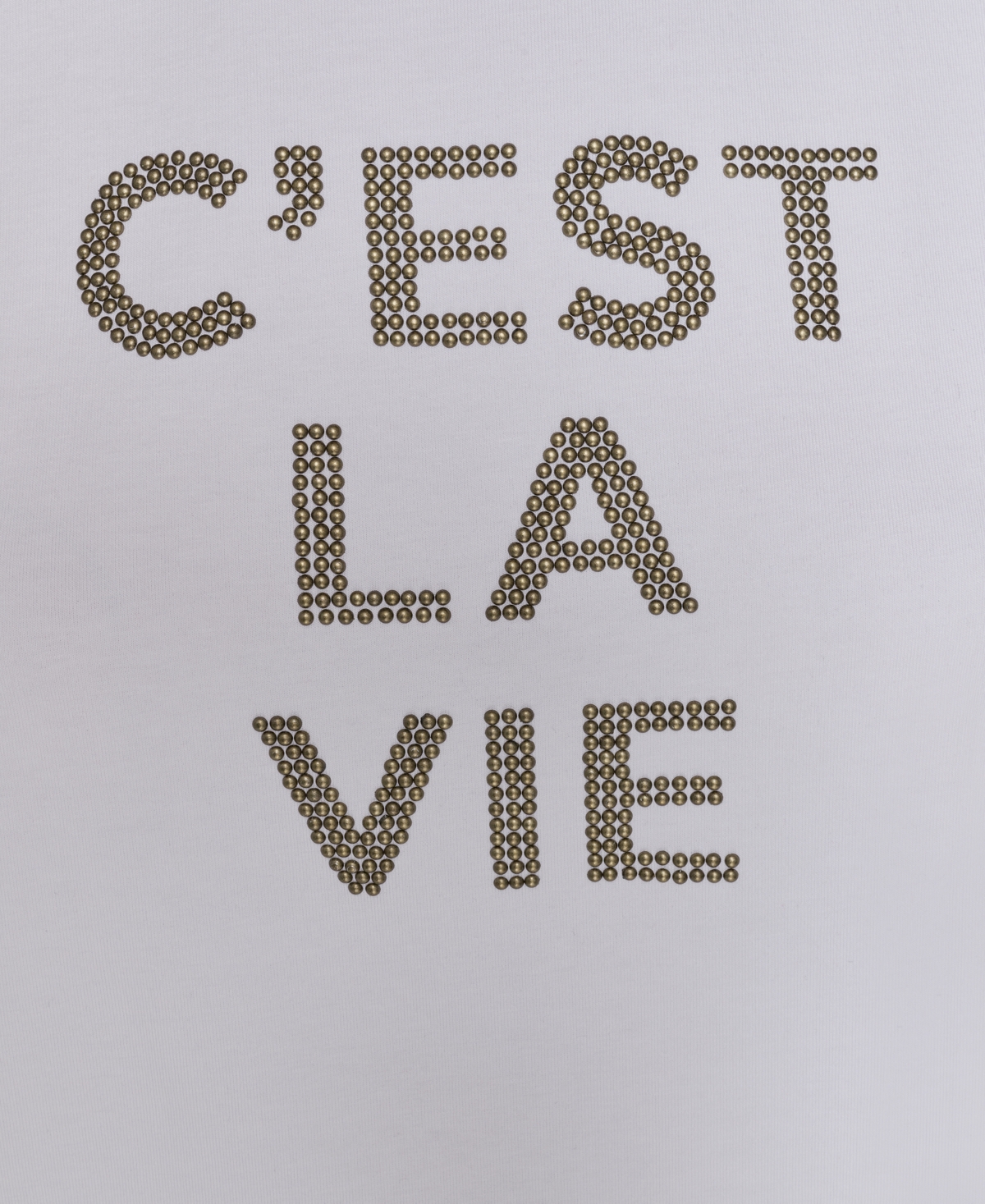 Karl Lagerfeld Plus Size C'est La Vie Extended-shoulder Top In White