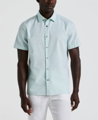 Perry Ellis - Men's Cotton Dobby Short Sleeve Button-Front Shirt