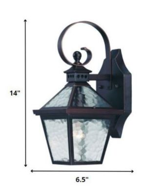 Hammered Glass Wall Light for Entryway Hallway or Bathroom