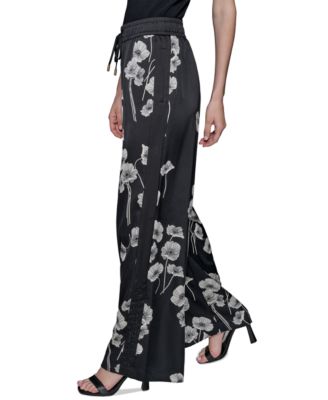 Women's Floral-Print Drawstring Pants