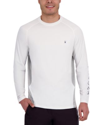 Spyder - Men's Mixed Media Long Sleeve Rashguard Swim T-Shirt
