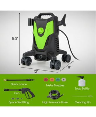 2400 PSI Electric Pressure Washer with 4 Universal Wheels
