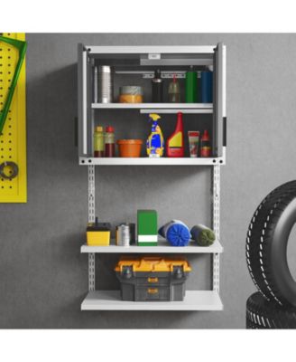 Metal Wall Cabinet with Lock and 3 Adjustable Shelves