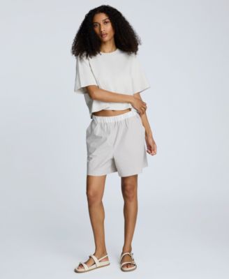 Women's Elastic-Waist Pull-On Boxer Shorts