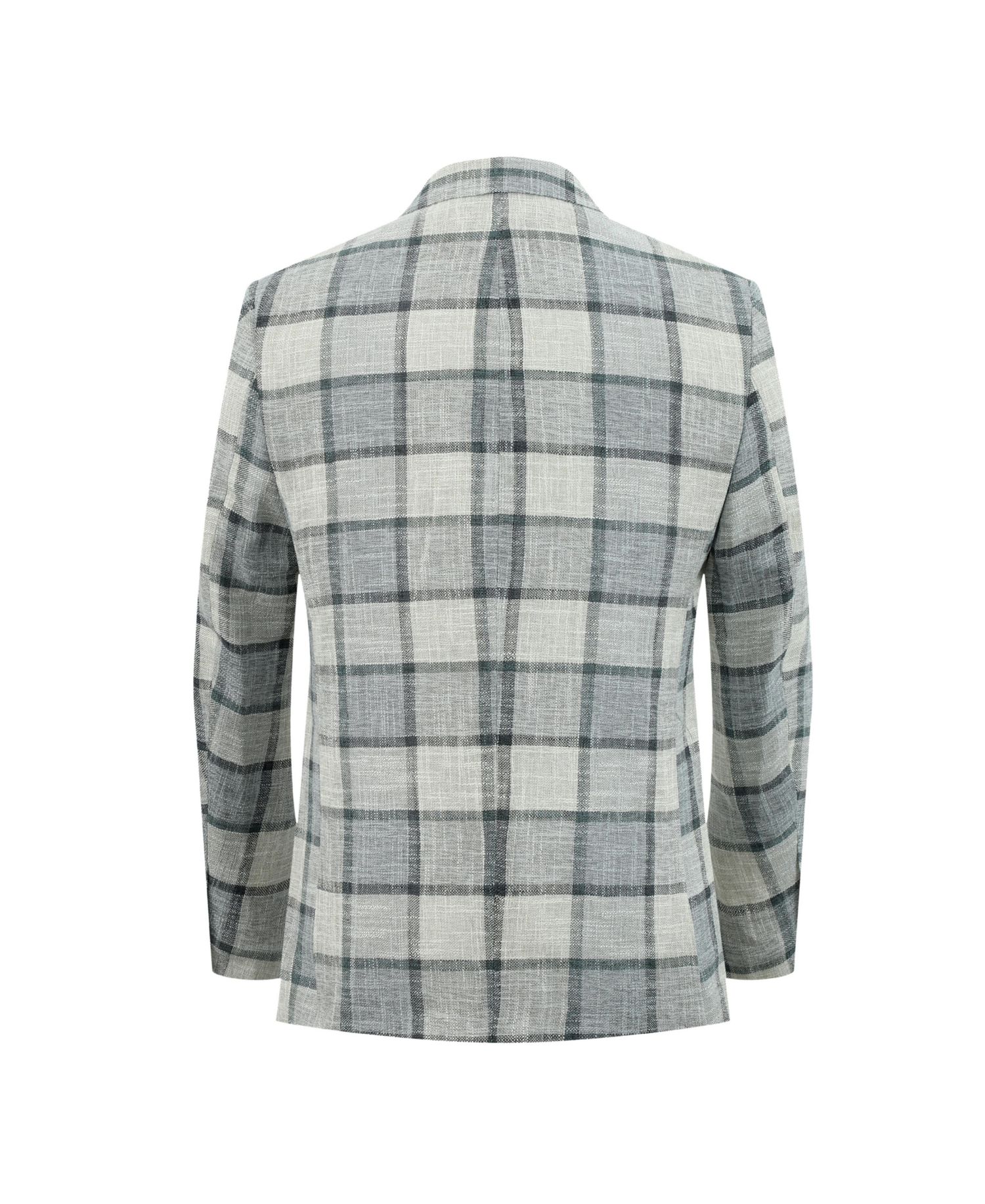Boys Slim Fit Plaid Blazer