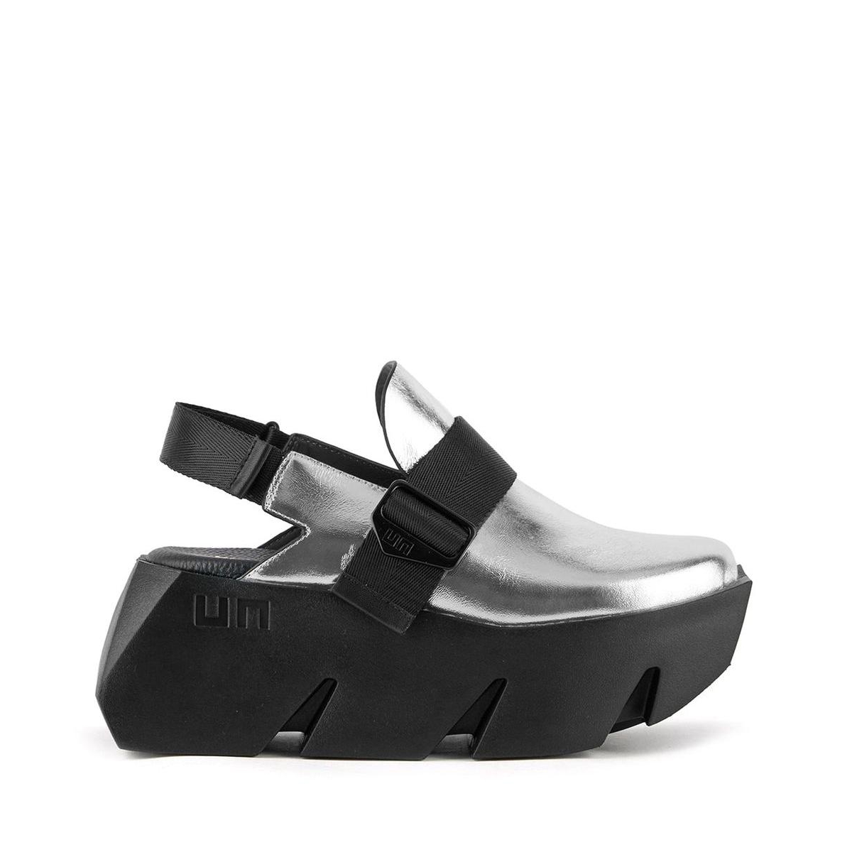 Womens Bull Mule - Mirror silver