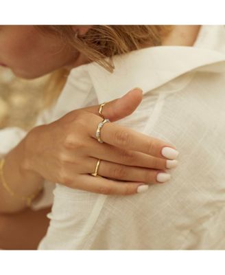 Bone Sterling Silver Adjustable Ring