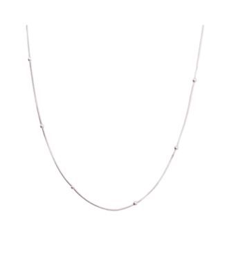 Italian Bead Chain Sterling Silver Satellite Necklace
