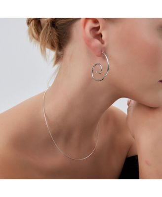 Spiral Sterling Silver Stud Earrings