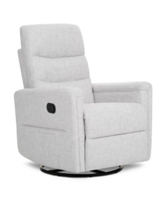 Peyton Manual Recline Glider with Full 360-Degree Swivel, Flexibility & Comfort, FSC Certified, in Fog Grey