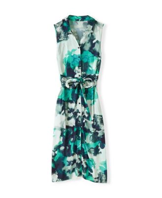 Women's S/L TIE FRONT MIDI SHIRT DRS