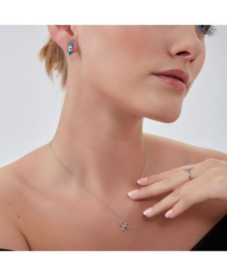 Balloon Dog Poodle Necklace In Sterling Silver