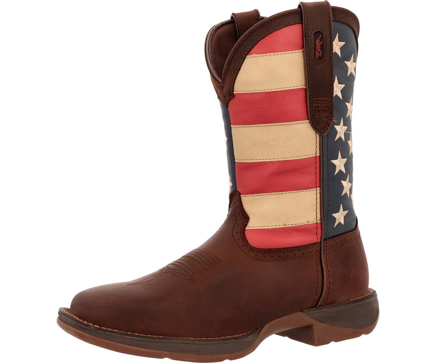 Мужские ботинки Durango Rebel by Patriotic Pull-On Western Flag Boot, цвет: Коричневый — фото 7