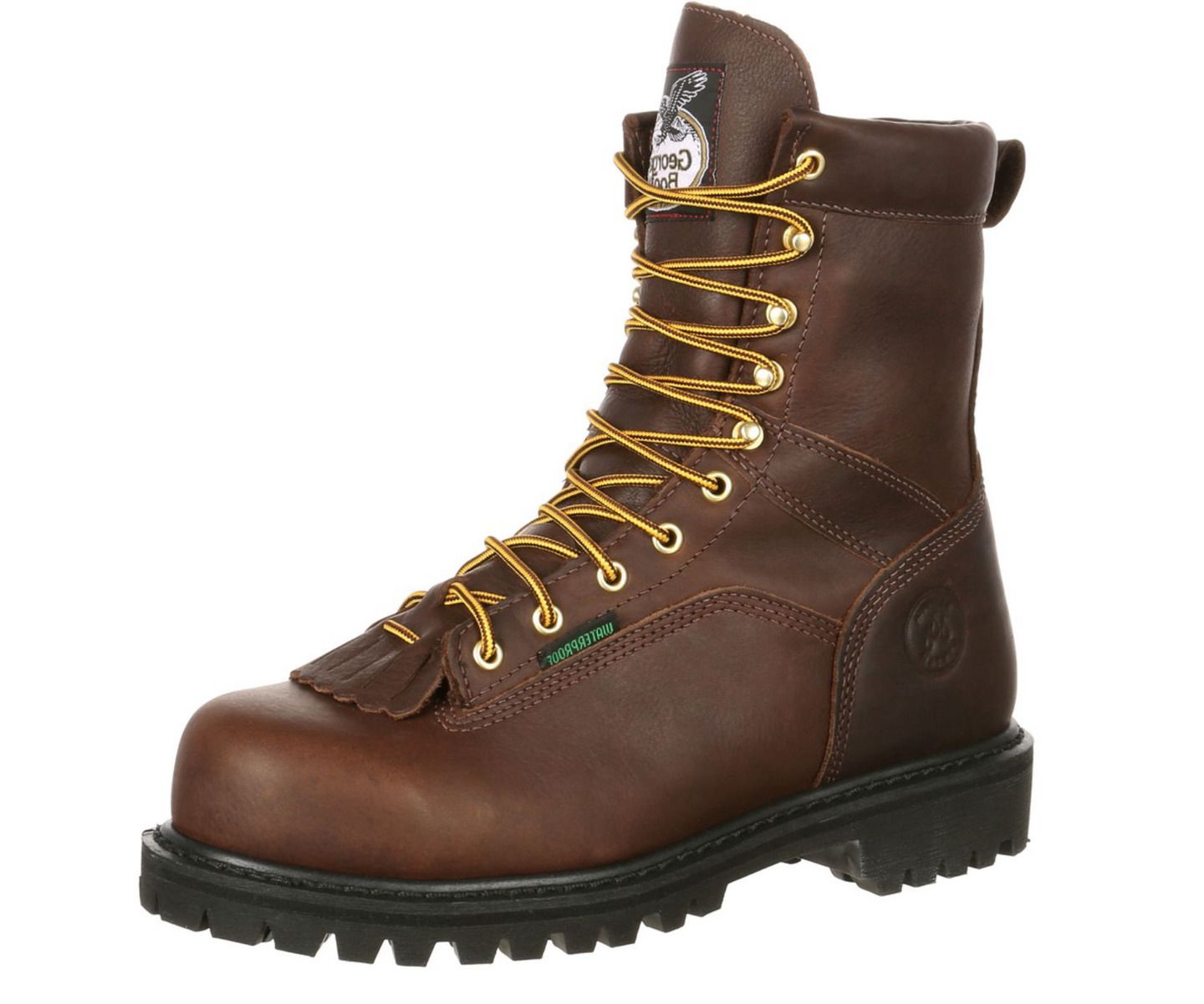 Мужские ботинки GEORGIA BOOT Lace-to-Toe Steel Toe Waterproof Work Boot, цвет: Шоколадный — фото 9