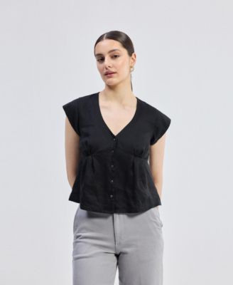 Women's Deep V-neck Short Top