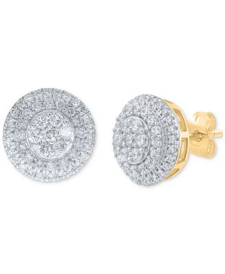 Macy's - Diamond Earrings (1-1/2 ct. t.w.) in 10k Yellow Gold