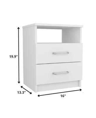 Modern and Stylish Particle Bedroom Nightstand for Bedside Storage and Organization