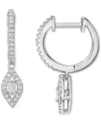 Diamond Dangle Earrings (1/4 ct. t.w.) in 10k White Gold