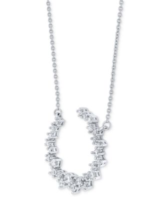 Diamond Scattered Necklace (3/8 ct. t.w.) in 10k White Gold 