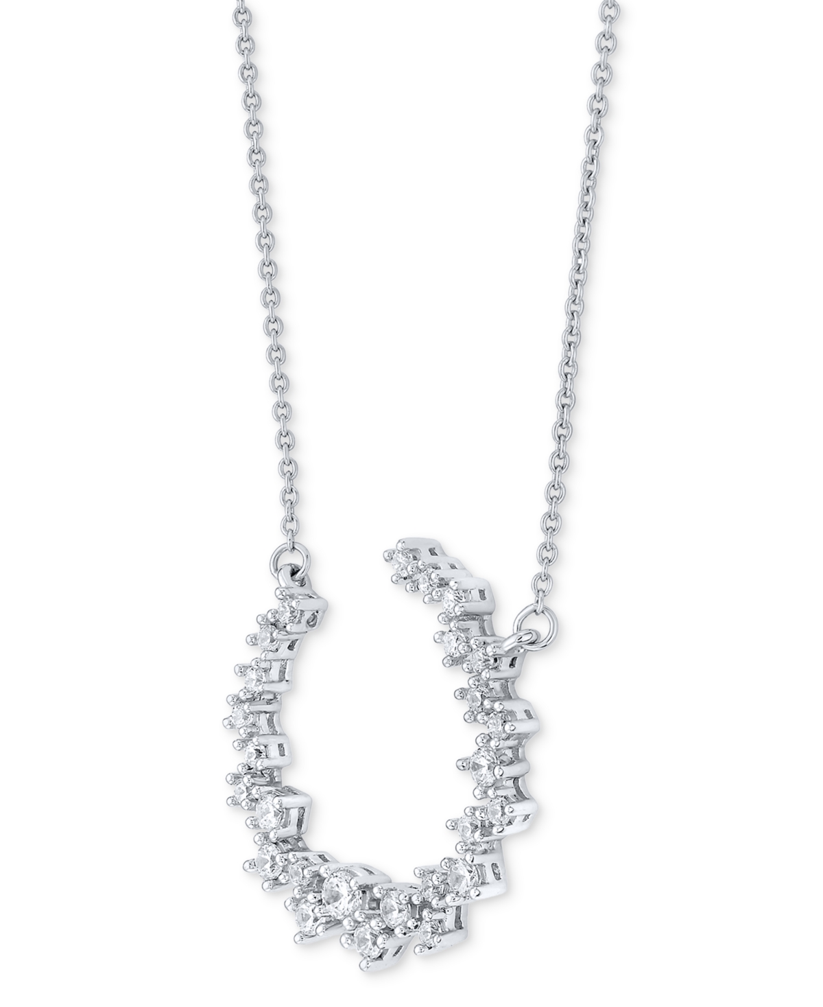 Macy's Diamond Scattered Necklace (3/8 Ct. T.w.) In 10k White Gold In Gold