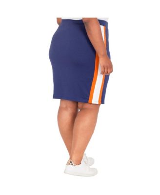 Plus Size Lace-Up Side Slit Athleisure Skirts