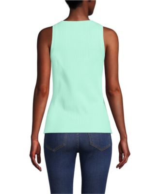 Women's Pointelle Rib UNeck Tank