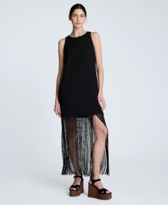 Kenneth Cole - Women's Fringe-Hem Mini Sleeveless Shift Dress
