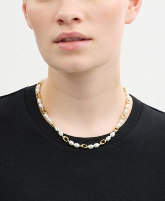Faux Cultivated Pearl Signature Heritage Collar Necklace