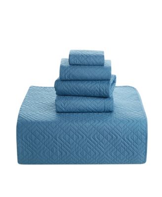 Diamond Embossed 5-Pc. Quilt Set, Full/Queen