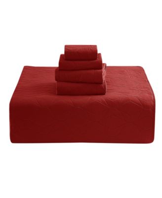 Ellipse Embossed 5-Pc. Quilt Set, Full/Queen