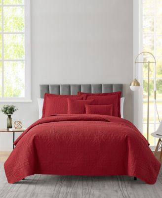 Grid Embossed 5-Pc. Quilt Set, King/California King