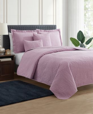 Nestl Grid Embossed 5-Pc. Quilt Set, Full/Queen