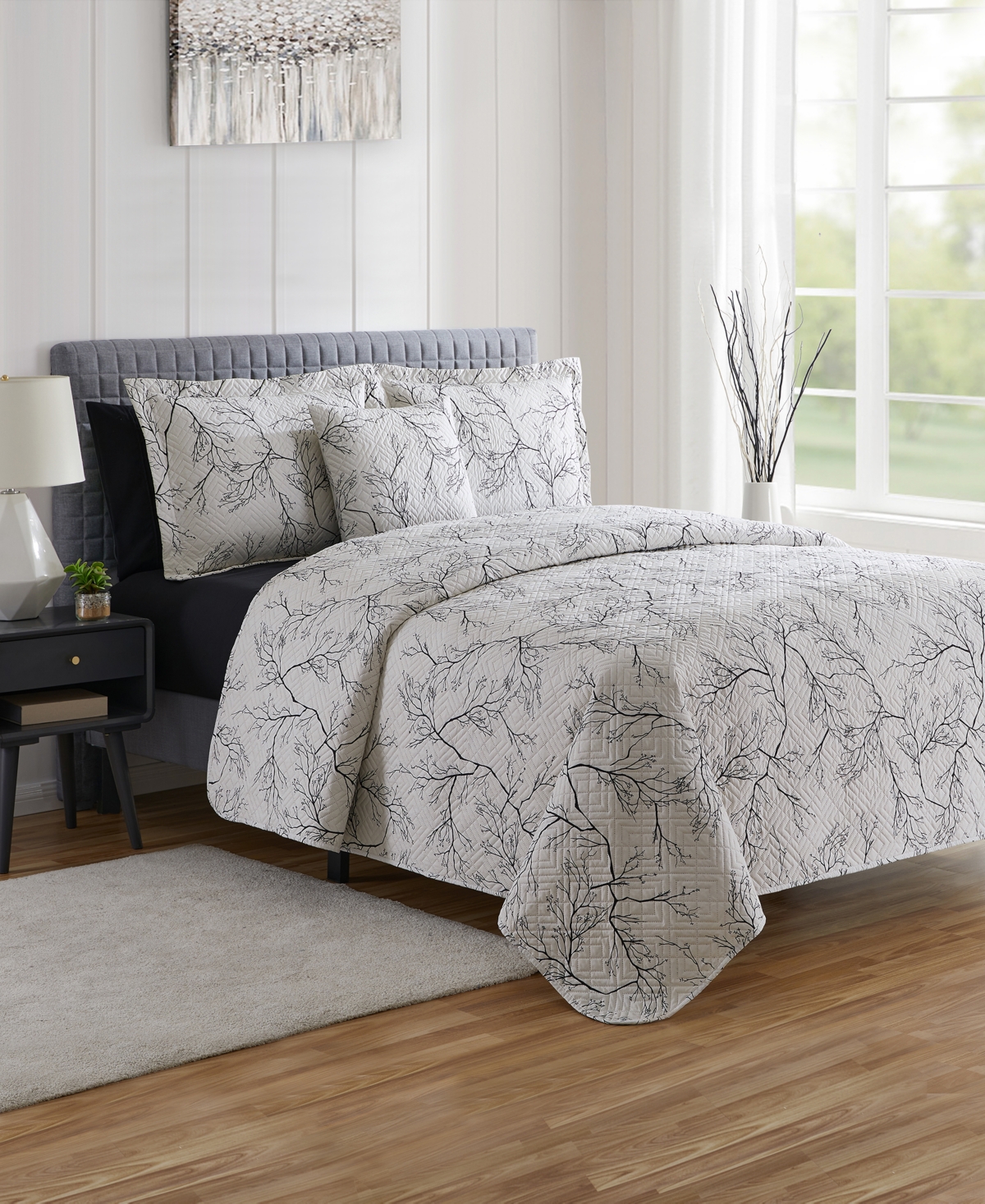 Nestl Branches Reversible 5-pc. Quilt Set, Full/queen