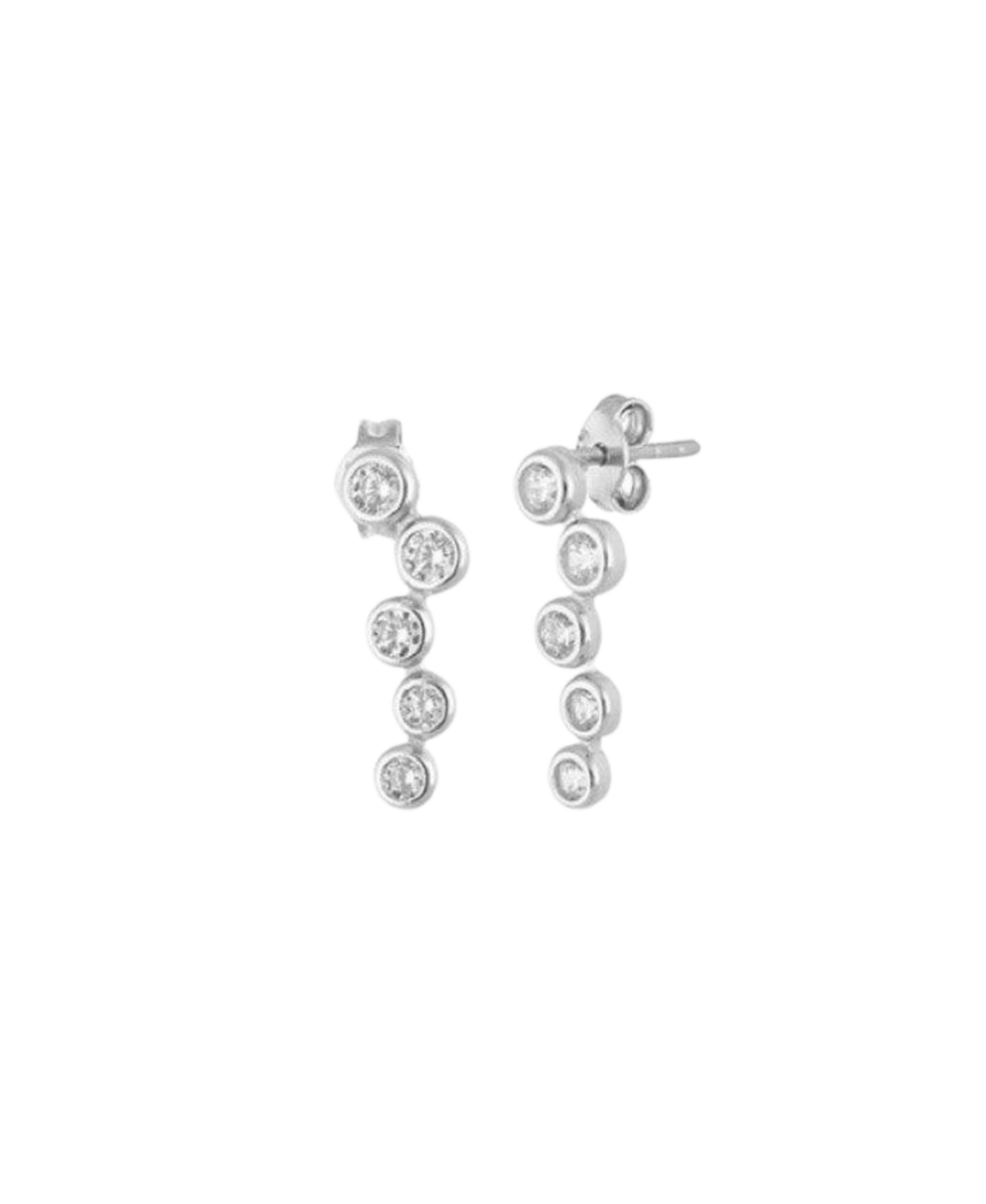 Star Cluster Stud Earring Sterling Silver - Rose gold