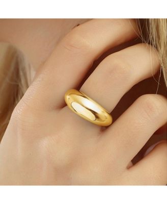 Sterling Silver Dome Crescent Ring