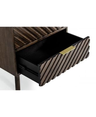 Functional Nightstand with Two Drawers for Small Spaces or Guest Room