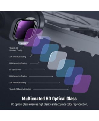 ND Filter Set Compatible with DJI Flip Drone (6 Pack), ND16 ND32 ND64 ND256 CPL UV Snap On Multicoated HD Optical Glass Neutral Density Circular Polarizing Lens Filter Accessories Kit, FL-N46