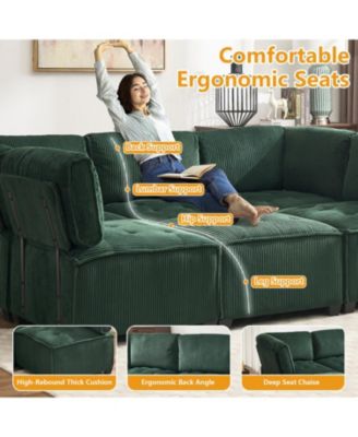 Streamdale U-Shaped Modular Sectional Sofa with Reversible Chaise