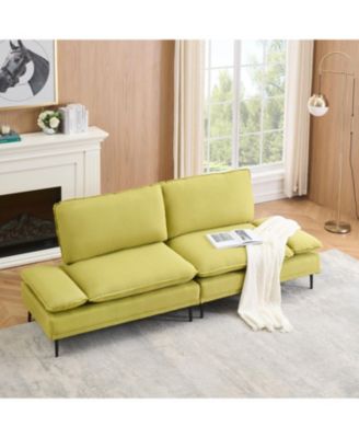 Streamdale Custom 89" Cotton-Linen Throw Green Elegance for Every Space