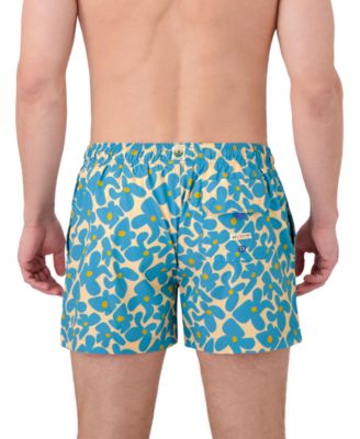 Sunset and Vines Men's Floral Woven Swim Trunks